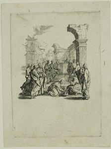 Lavare i piedi, da La piccola passione da Jacques Callot