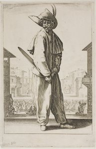 Zanni, da Tre comici italiani da Jacques Callot