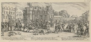 Distruzione di un monastero, tavola 6 della serie «Miserie della guerra» da Jacques Callot