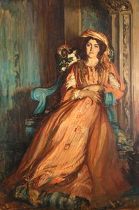 Ritratto di Mabel Dodge Luhan 1879-1962 alla Villa Curonia vicino a Firenze, 1911
