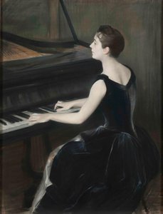 Ritratto della pianista Léontine Bordes-Pène 1858-1924, 1889-1890 da Jacques Emile Blanche