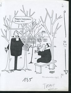 Paris-Presse, Satirica in B  W da Jacques Faizant