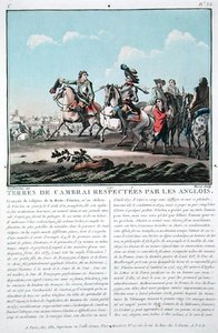 I territori di Cambrai sono rispettati dagli inglesi, inciso da Jean Baptiste Morret da Jacques Francois Joseph (after) Swebach