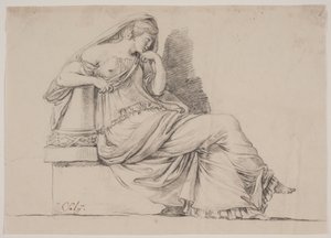 Allegoria. Figura femminile in lutto