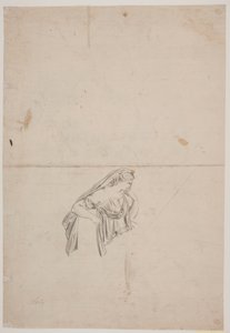 Studio per figura femminile in lutto da Jacques Francois Joseph Saly