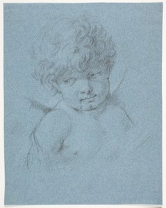 Angelo alato? Amore? Ritratto a mezzo busto da Jacques Francois Joseph Saly