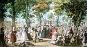 Passeggiata al Boulevard du Temple, 1788 da Jacques Francois Joseph Swebach