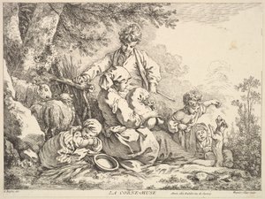 Cornamuse, metà-fine XVIII secolo da Jacques Gabriel Huquier
