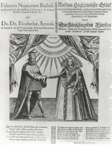 Un foglio volante sul matrimonio di Federico V, Elettore Palatino, e la Principessa Elisabetta d
