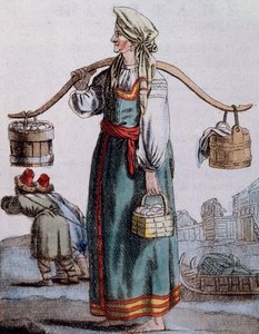 Venditore di uova a San Pietroburgo da Jacques Grasset de Saint Sauveur