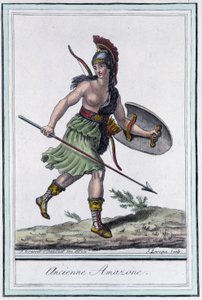 Antica Amazzone - in "Enciclopedia dei viaggi" di Grasset St Sauveur, ed. 1796 da Jacques Grasset de Saint Sauveur