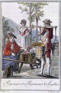 Contadini inglesi - in "Enciclopedia dei viaggi" di Grasset St Sauveur, ed. 1796 da Jacques Grasset de Saint Sauveur