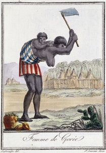 Donna di Gorée (Senegal) - in "Enciclopedia dei viaggi" di Grasset St Sauveur, ed. 1796