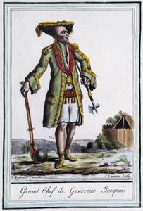 Gran Capo dei Guerrieri Irochesi - in "Enciclopedia dei viaggi" di Grasset St Sauveur, Parigi