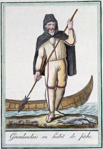 Groenlandesi in abito da pesca