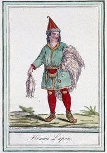 Uomo lappone - in "Encyclopédie des voyages" di Grasset Saint Sauveur, ed. Parigi 1796 da Jacques Grasset de Saint Sauveur
