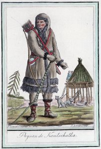 Contadino del Kamchatka - in "Enciclopedia dei viaggi" di Grasset St Sauveur, Parigi da Jacques Grasset de Saint Sauveur