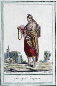 Selvaggia irochese - in "Enciclopedia dei viaggi" di Grasset St Sauveur, Parigi da Jacques Grasset de Saint Sauveur