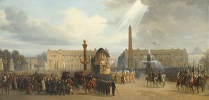 Il carro funebre di Napoleone attraversa Place de la Concorde, 15 dicembre 1840, 1844