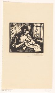 Donna che allatta un bambino da Jacques Jeichienus Ottens (signed by artist)