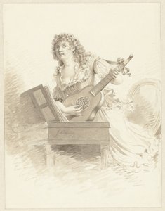 Dama che suona una chitarra
