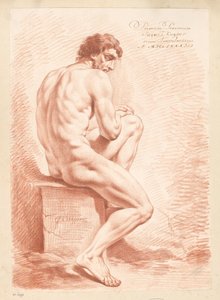 Nudo maschile seduto, visto di schiena (1° premio 1783)