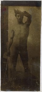 Studio di un modello maschile nudo, in piedi e visto di fronte, nello studio di Jacques de Lalaing da Jacques Lalaing (attributed to)