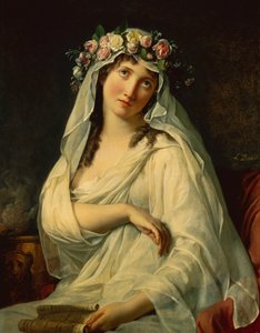 Una vergine vestale incoronata di fiori da Jacques Louis David