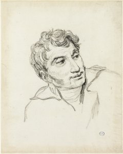 Busto di uomo, testa girata a destra da Jacques Louis David