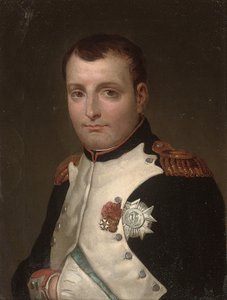 (dettaglio) di Napoleone nel suo studio al Palazzo delle Tuileries da Jacques Louis David