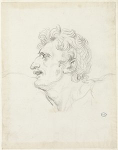 Testa di un uomo, profilo sinistro da Jacques Louis David