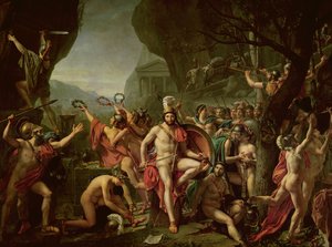 Leonida alle Termopili, 480 a.C. da Jacques Louis David