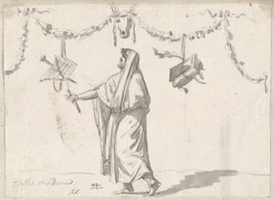 Ornamento con un Uomo Barbuto in Abito Antico da Jacques Louis David