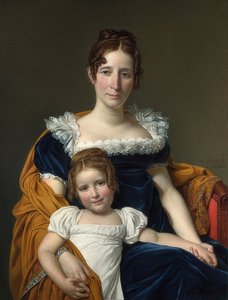Ritratto della contessa Vilain XIIII con sua figlia da Jacques Louis David