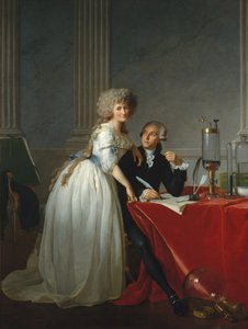 Ritratto del chimico francese Antoine Laurent Lavoisier con la moglie