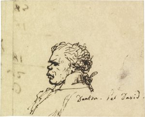 Ritratto di Georges Jacques Danton da Jacques Louis David