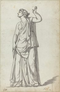 Statua Romana di una Musa (Anchyrrhoe) da Jacques Louis David