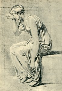 Donna seduta, fine XVIII-inizio XIX secolo da Jacques Louis David