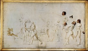 Schizzo per il giuramento del Jeu de Paume ...