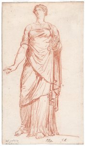 Statua di Flora vista dal fronte, nel Palazzo Giustiniani, Roma da Jacques Louis David