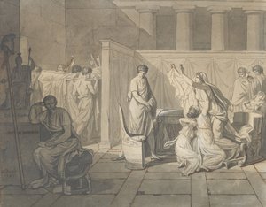 Studio per I Littori riportano a Bruto i corpi dei suoi figli, 1787