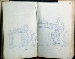 Studio per il ritratto di Luigi XVI e il Delfino da Jacques Louis David