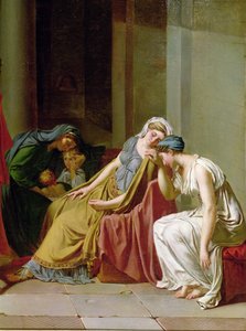 Il giuramento degli Orazi (dettaglio) gruppo di donne a destra, c.1783 da Jacques Louis David