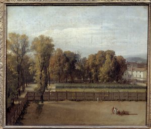 Vista del Giardino del Lussemburgo a Parigi. Dipinto di Louis David (1748-1825). 1794