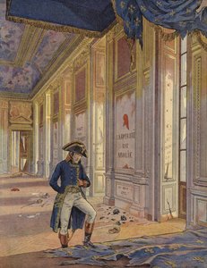 Napoleone Bonaparte tra le rovine del Palazzo delle Tuileries