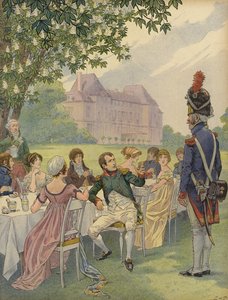 Napoleone Bonaparte e Giuseppina a una festa in giardino nei terreni del Château de Malmaison