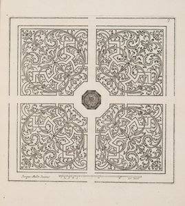 Progetto per Parterre, dal Theatre des Plans et Jardinages, pub.1652 (incisione)