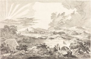 Il Dromos, Atene da Jacques Philippe LeBas after Julien David Le Roy