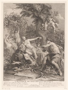 Alleanza tra Bacco e Venere da Jacques Philippe Le Bas