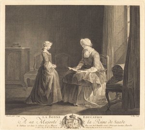 La Buona Educazione da Jacques Philippe Le Bas after Jean Siméon Chardin